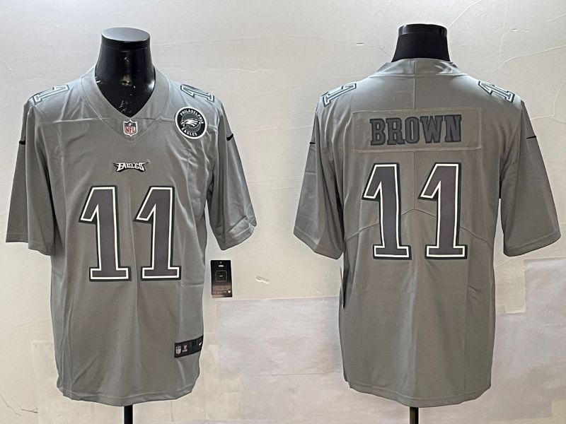 Men Philadelphia Eagles #11 Brown Grey 2025 Nike Vapor Limited NFL Jersey style 2102->philadelphia eagles->NFL Jersey